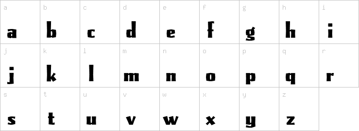 Lowercase characters