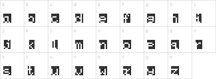 Lowercase characters