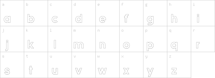 Lowercase characters