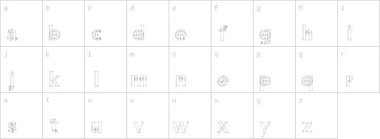 Lowercase characters