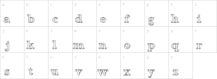 Lowercase characters