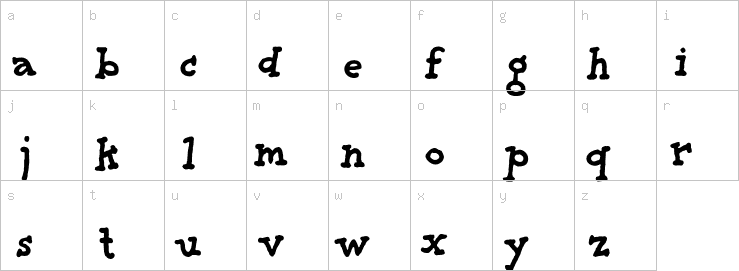 Lowercase characters
