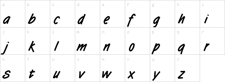 Lowercase characters