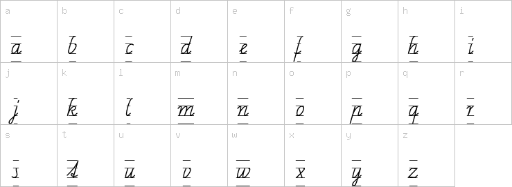 Lowercase characters