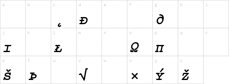 Lowercase characters