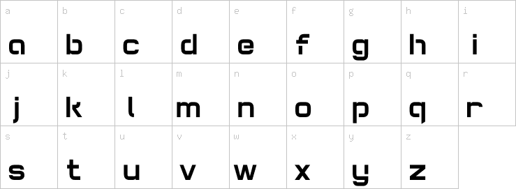 Lowercase characters