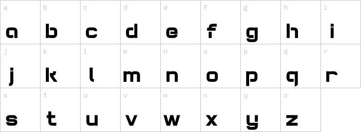 Lowercase characters