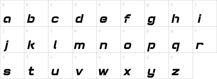 Lowercase characters
