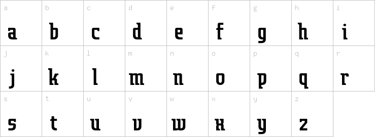 Lowercase characters