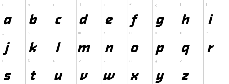 Lowercase characters