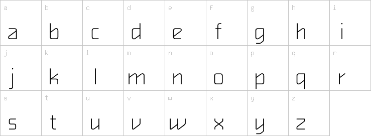 Lowercase characters
