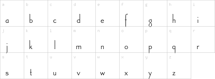 Lowercase characters