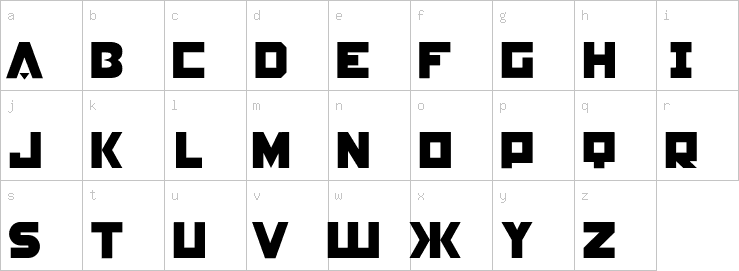 Lowercase characters