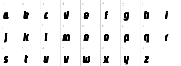 Lowercase characters