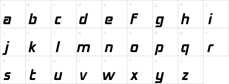 Lowercase characters