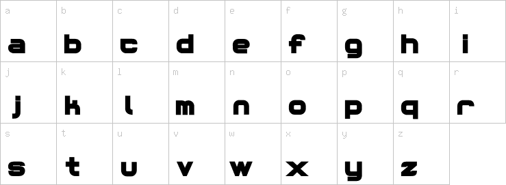 Lowercase characters