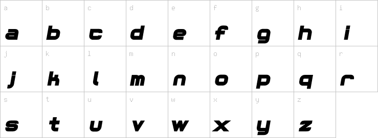 Lowercase characters