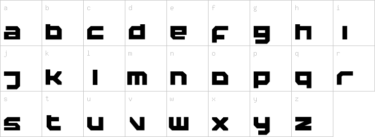 Lowercase characters