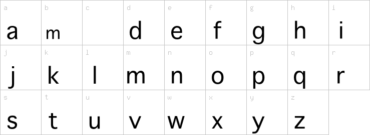 Lowercase characters