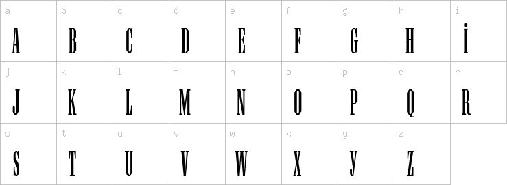Lowercase characters