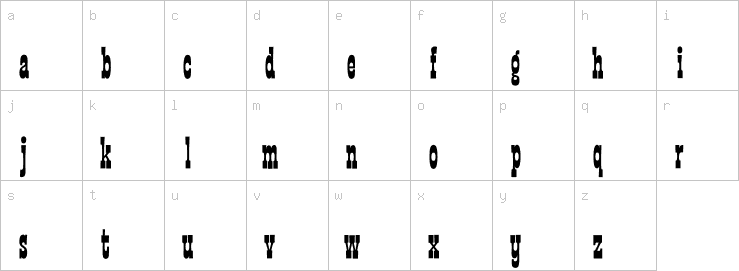 Lowercase characters
