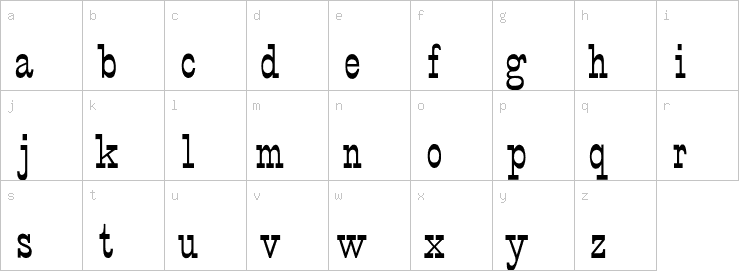 Lowercase characters