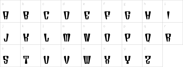 Lowercase characters