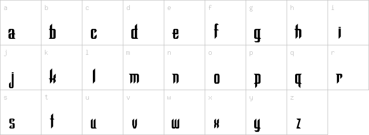Lowercase characters