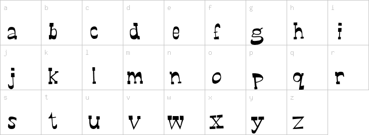 Lowercase characters