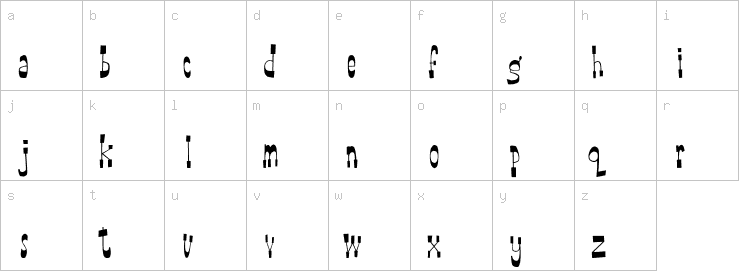 Lowercase characters