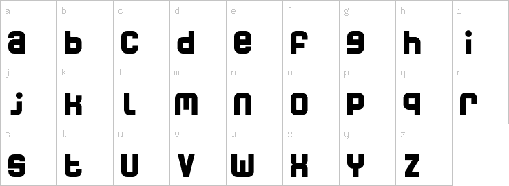 Lowercase characters