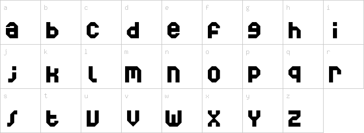Lowercase characters