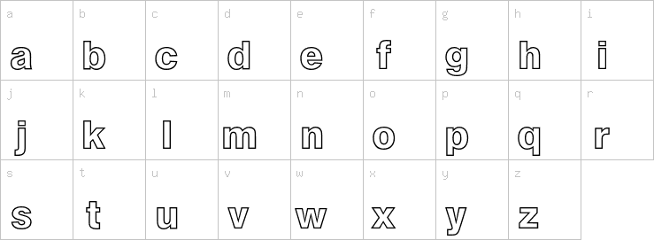 Lowercase characters