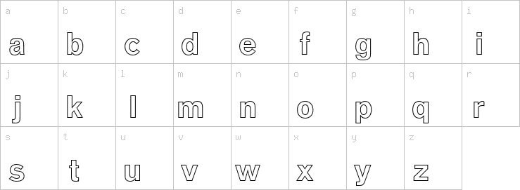 Lowercase characters