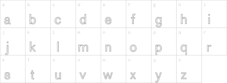 Lowercase characters
