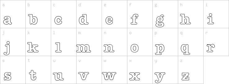 Lowercase characters