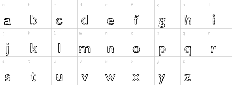 Lowercase characters
