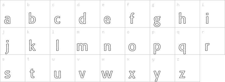 Lowercase characters