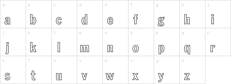 Lowercase characters