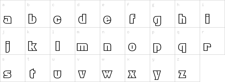 Lowercase characters