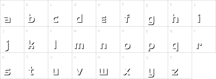 Lowercase characters