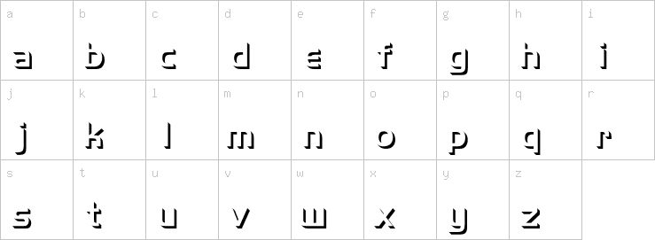 Lowercase characters