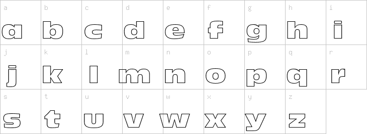 Lowercase characters