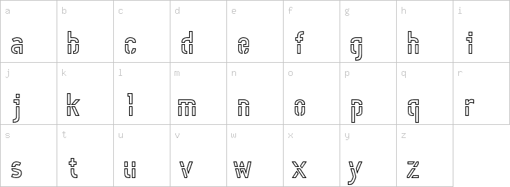 Lowercase characters