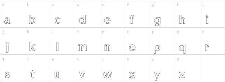 Lowercase characters