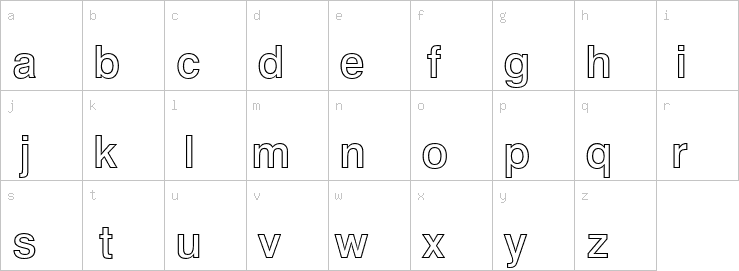 Lowercase characters