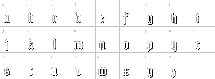 Lowercase characters