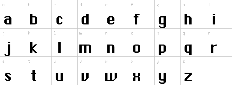 Lowercase characters