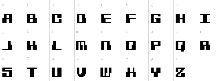 Lowercase characters