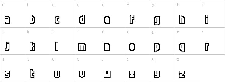 Lowercase characters